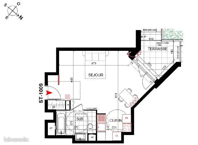 Appartement à louer, 33m², Créteil