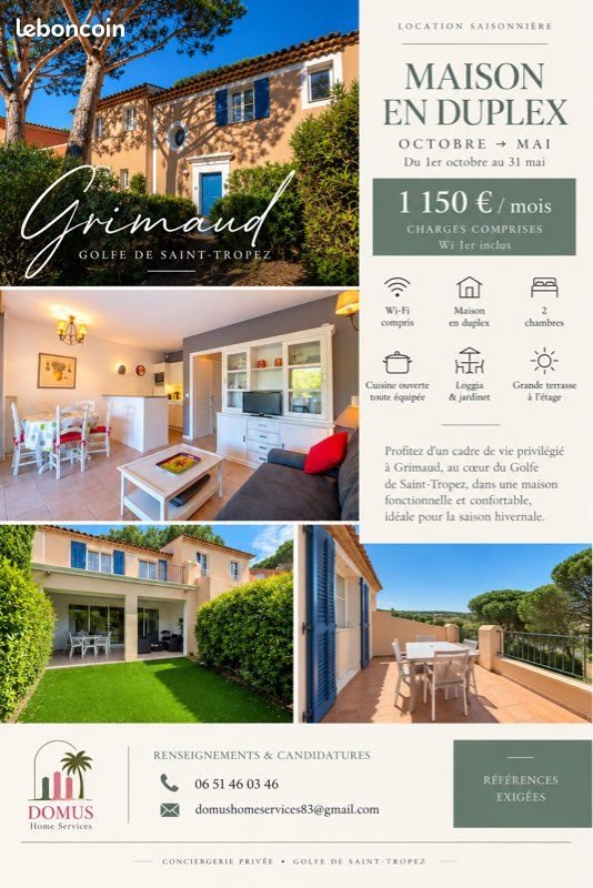 Maison à louer, 55m², Grimaud