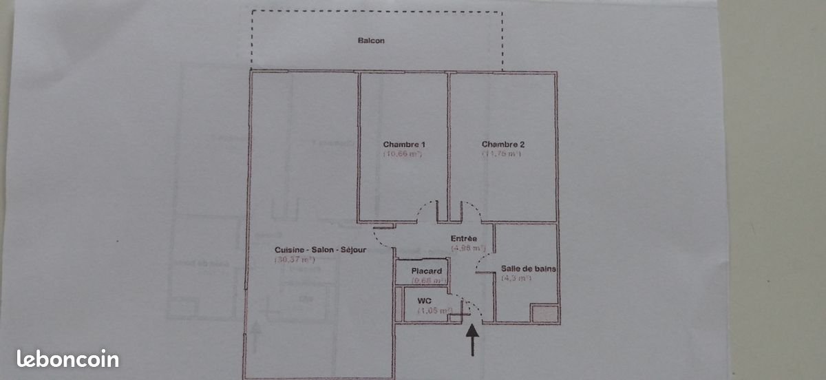 Appartement à louer, 64m², Heillecourt