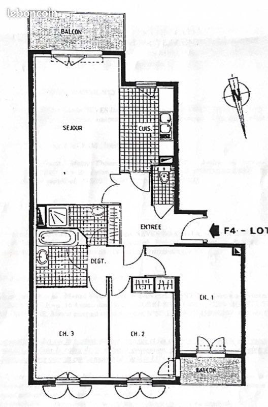 Appartement à vendre, 79m², Melun