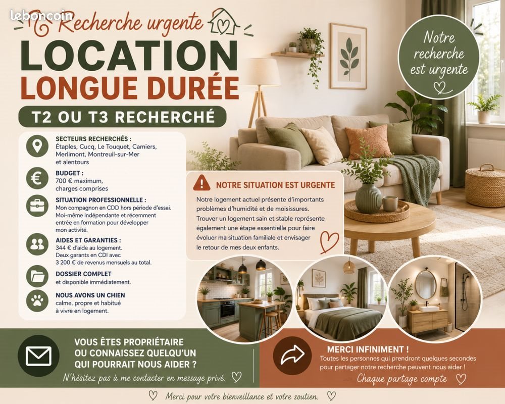 Maison à louer, 72m², Etaples