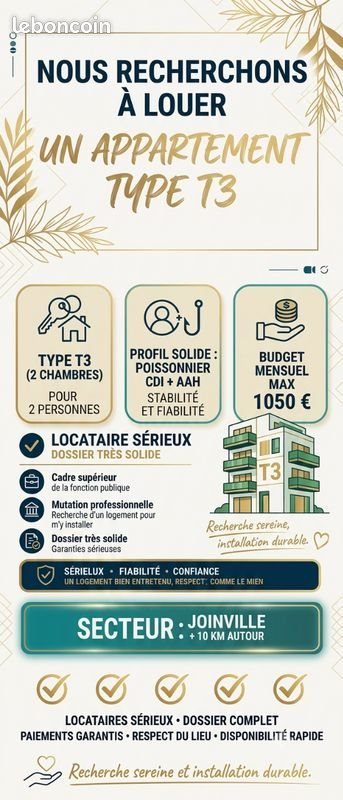 Appartement à louer, 45m², Joinville-le-Pont