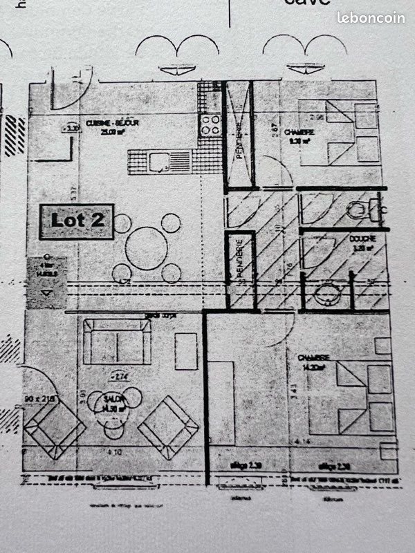 Appartement à louer, 71m², Saintes