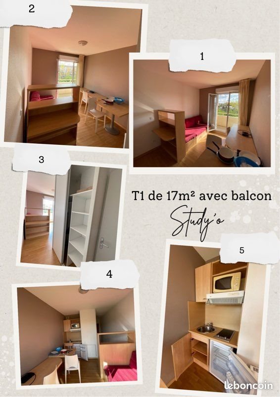 Appartement à louer, 17m², Talence