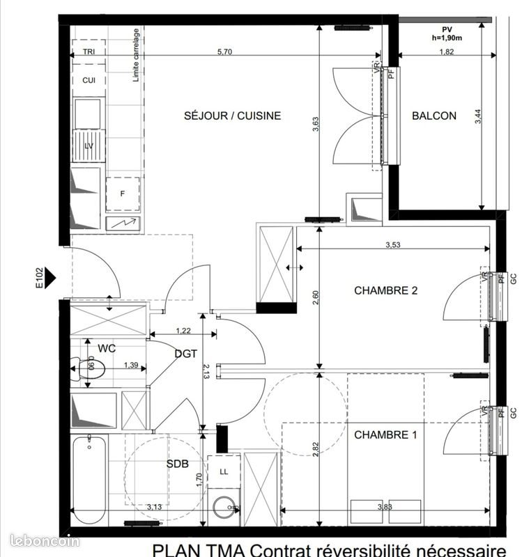 Appartement à louer, 60m², Villejuif