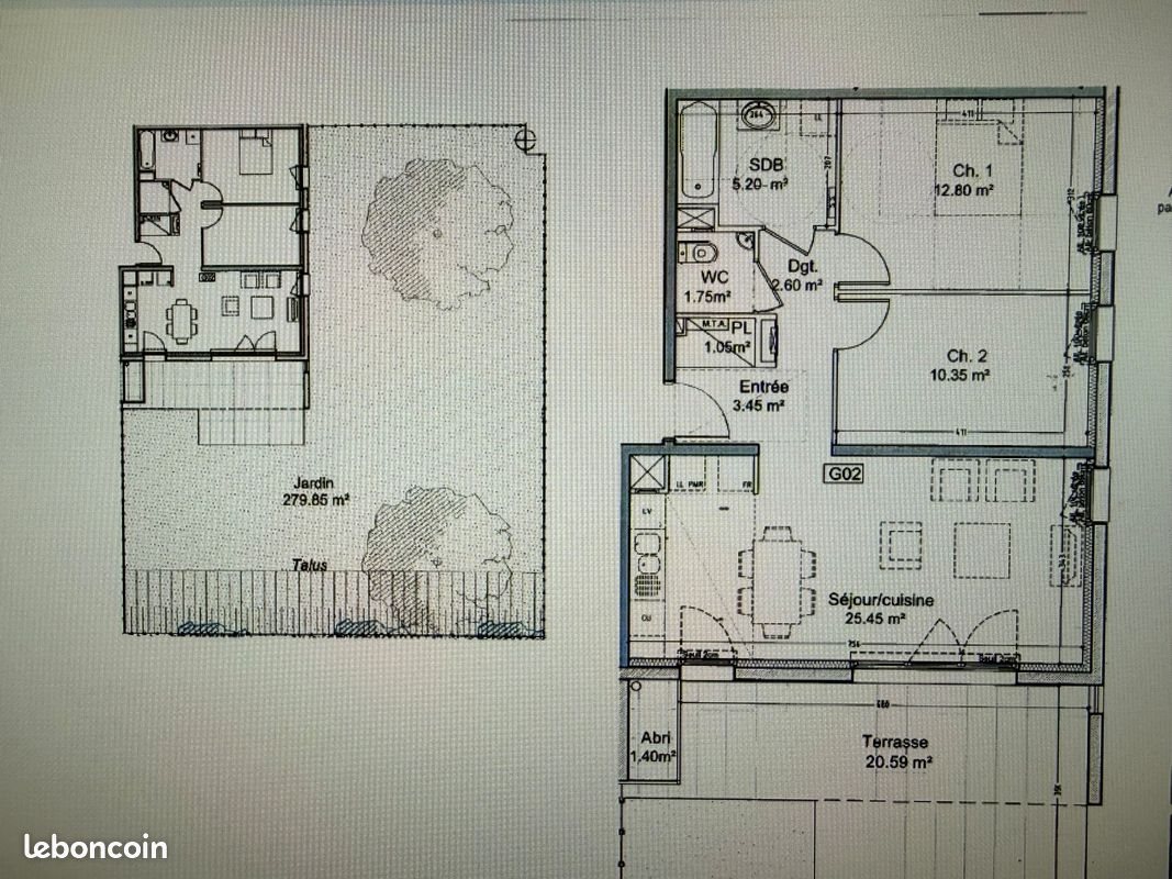 Appartement à louer, 62m², Laxou
