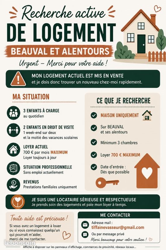 Maison à louer, 70m², Beauval