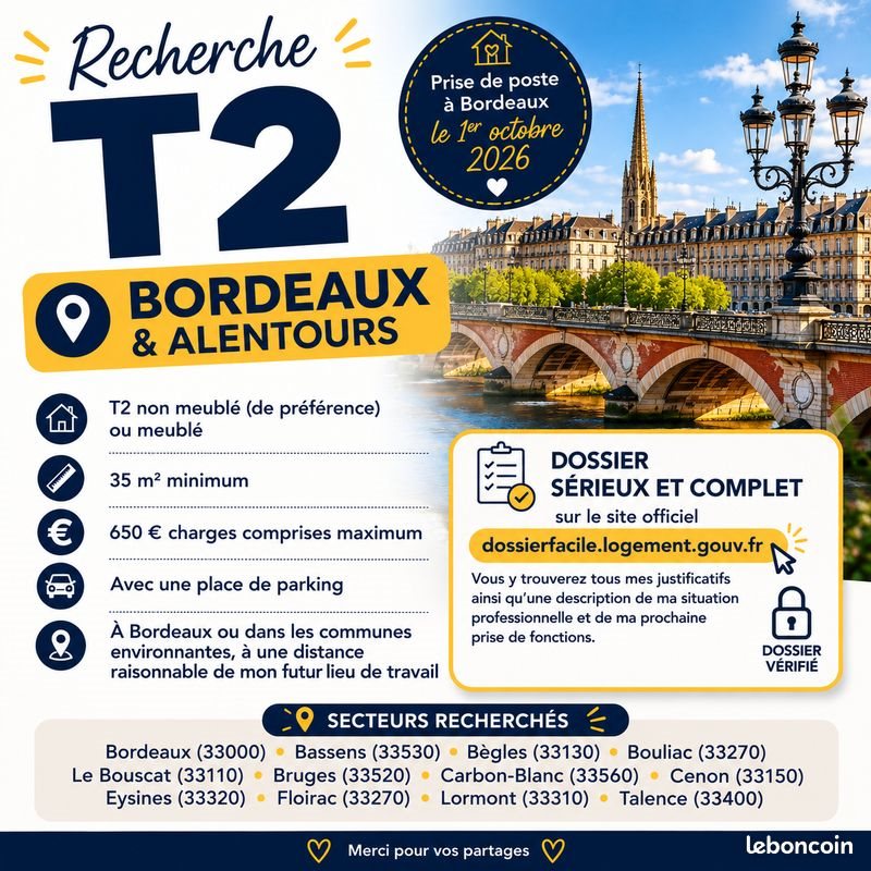 Appartement à louer, 35m², Pessac