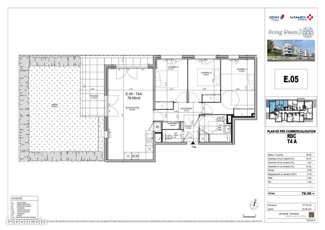 Appartement à louer, 78m², Evian-les-Bains