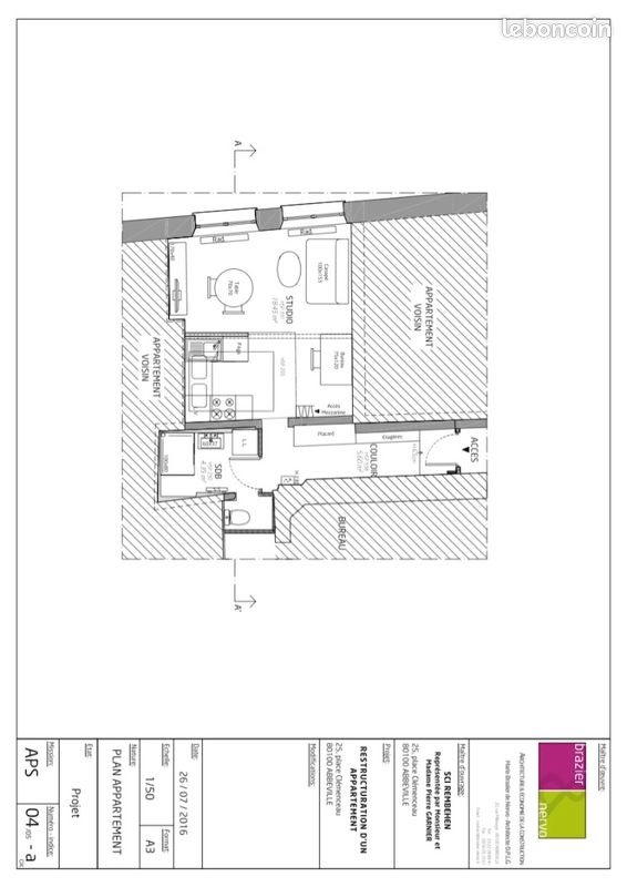 Appartement à louer, 28m², Abbeville