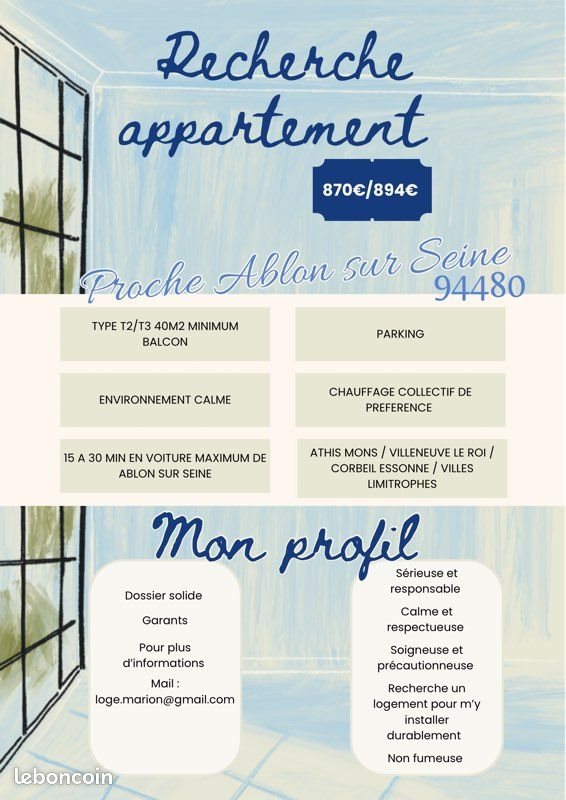 Appartement à louer, 40m², Ablon-sur-Seine