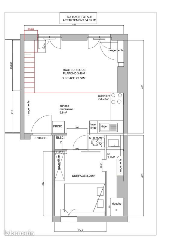 Appartement à louer, 45m², Bordeaux