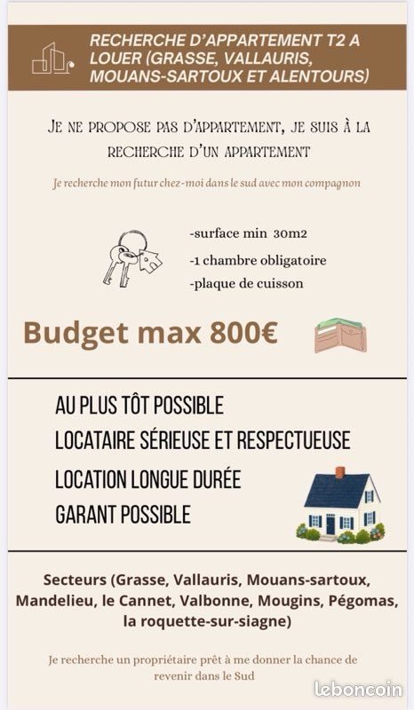 Appartement à louer, 30m², Grasse