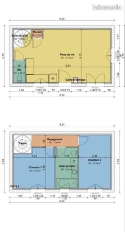 Appartement à louer, 56m², Saint-Bonnet-de-Mure