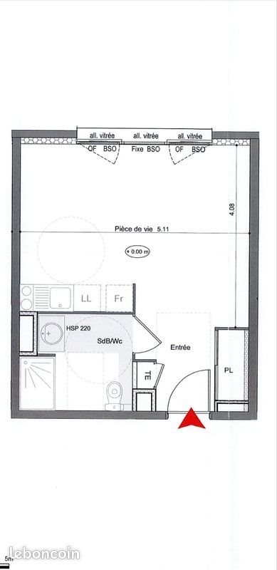 Appartement à louer, 29m², Bron