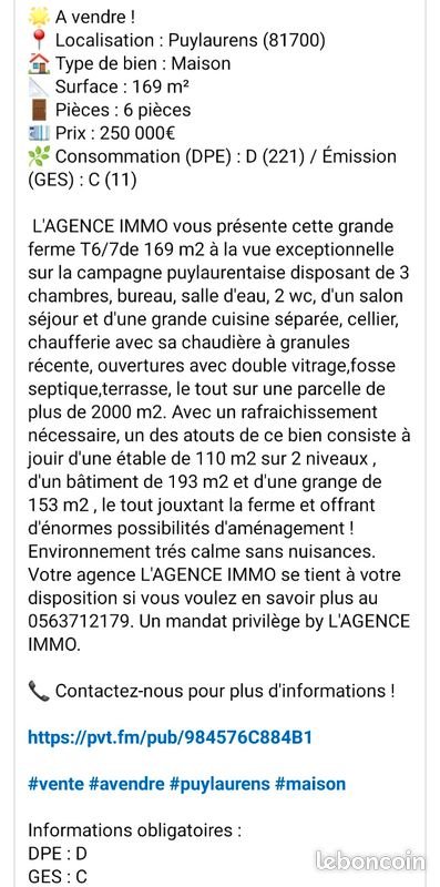 Maison à vendre, 180m², Puylaurens