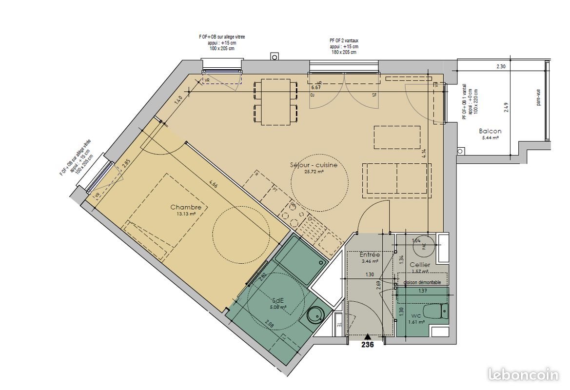 Appartement à louer, 50m², Wambrechies