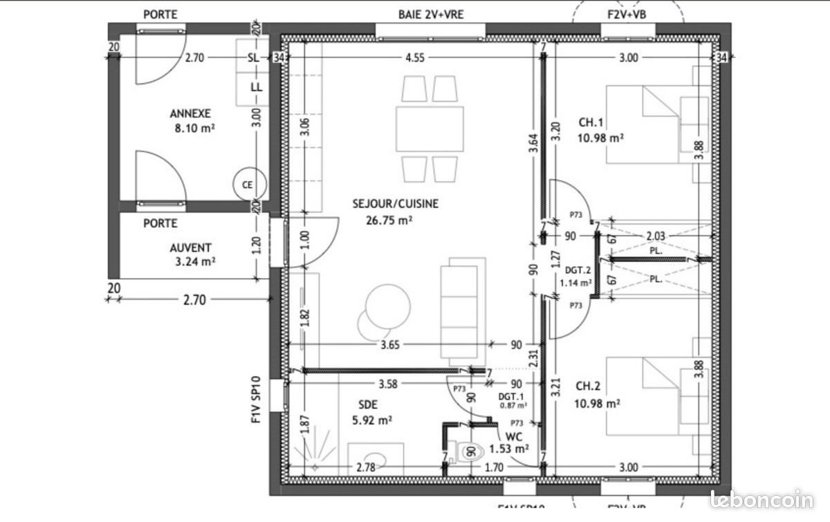 Maison à louer, 58m², Ruoms