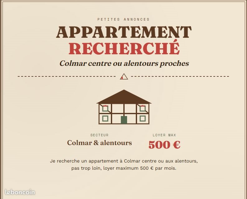 Appartement à louer, 18m², Colmar
