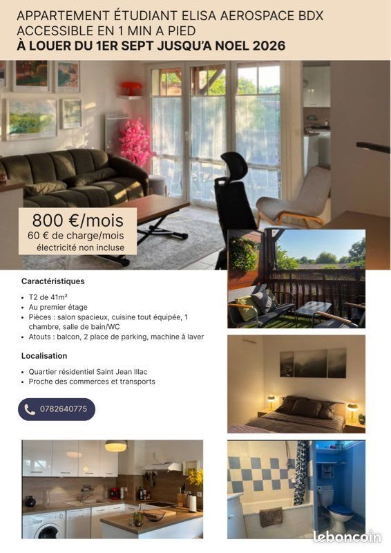 Appartement à louer, 41m², Saint-Jean-d'Illac