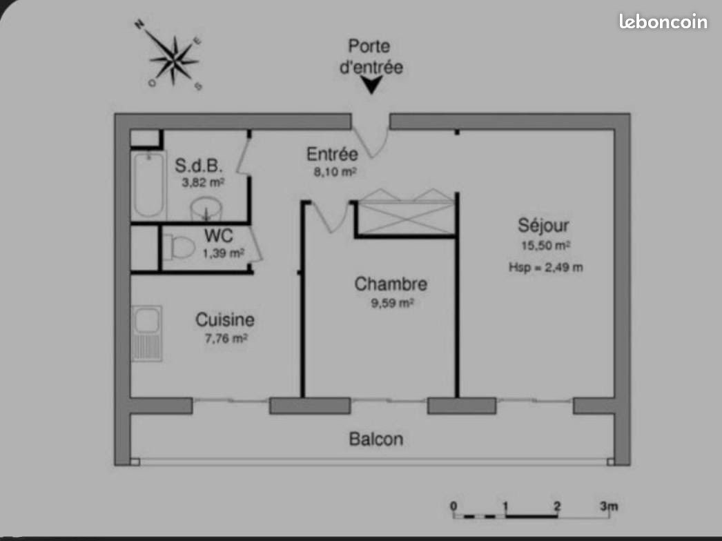 Appartement à louer, 46m², Caluire-et-Cuire