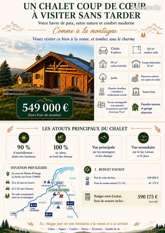 Maison à vendre, 90m², La Roche-sur-Foron