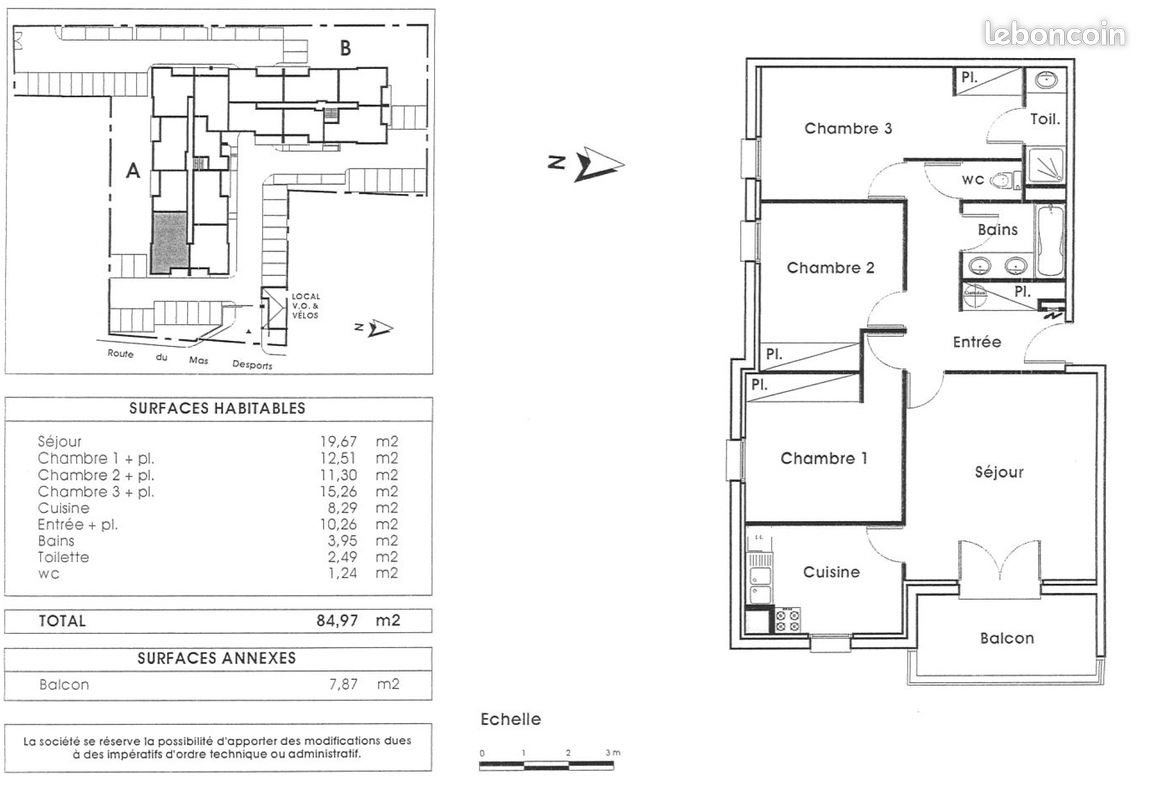 Appartement à vendre, 85m², Lunel