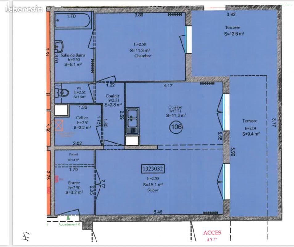 Appartement à vendre, 55m², Besançon