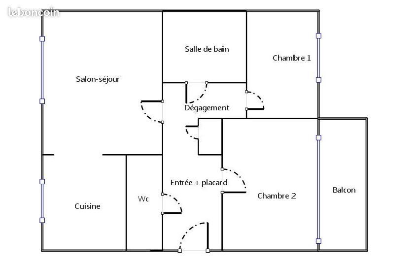 Appartement à louer, 59m², La Mulatière