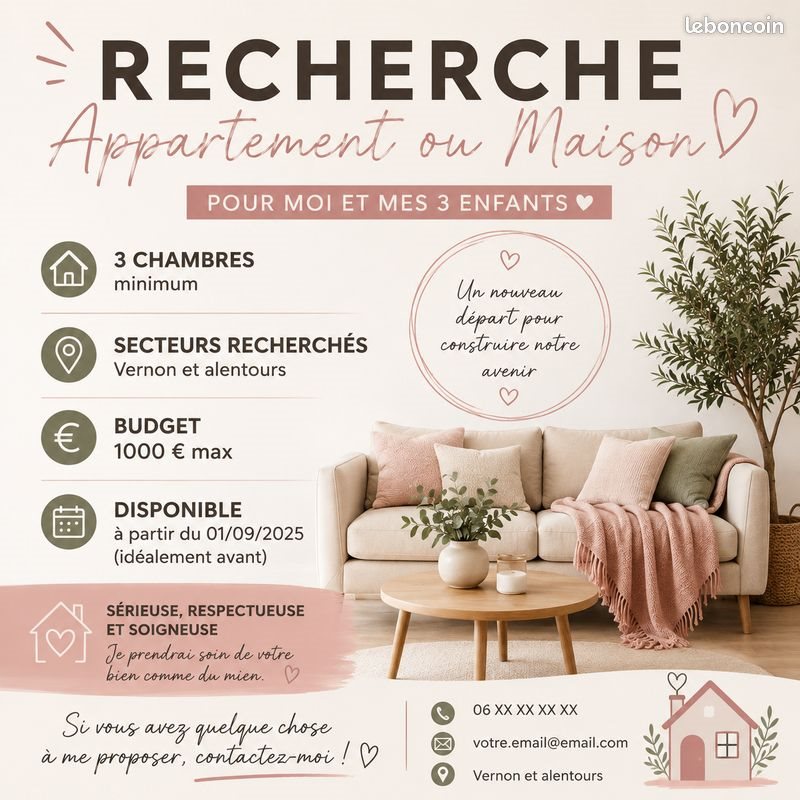 Maison à louer, 70m², Vernon