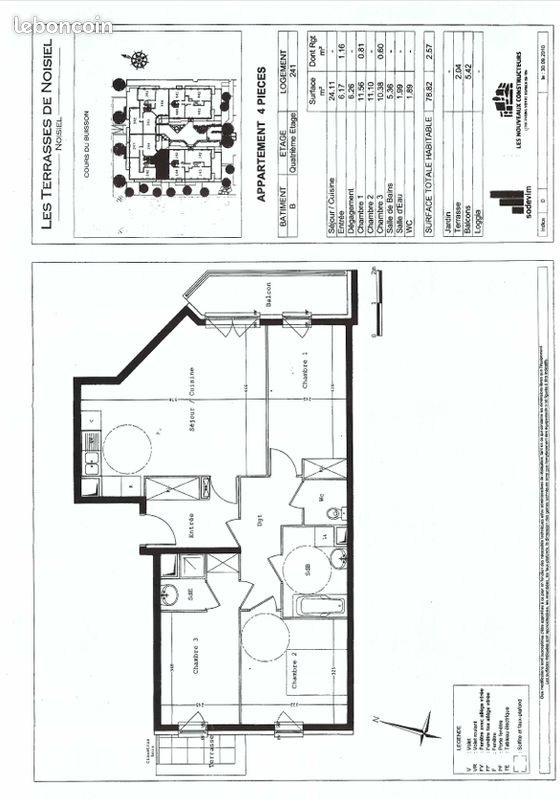 Appartement à louer, 79m², Noisiel