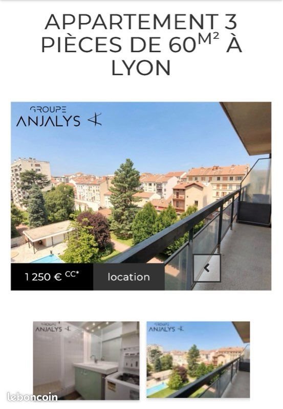 Appartement à louer, 60m², Lyon 3ème