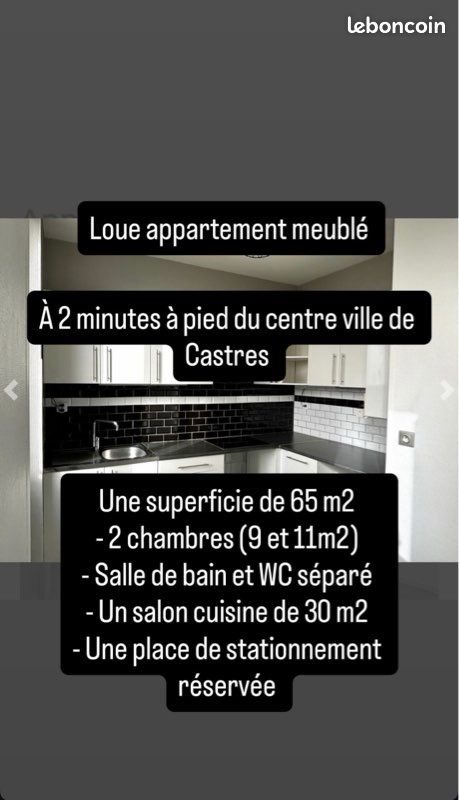 Appartement à louer, 65m², Castres