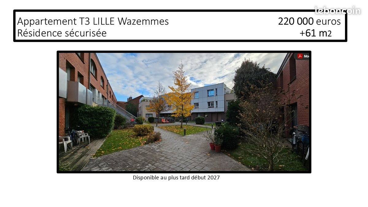 Appartement à vendre, 61m², Lille
