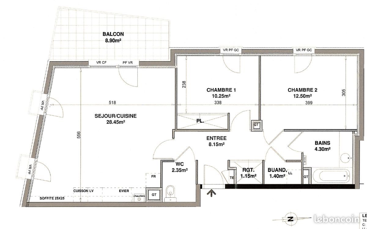 Appartement à louer, 68m², Meyzieu