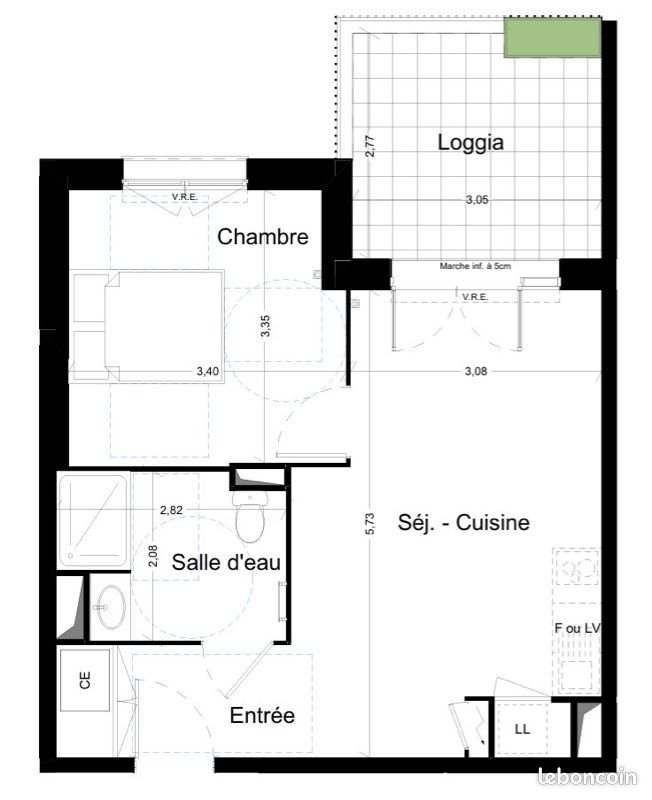 Appartement à louer, 40m², Narbonne
