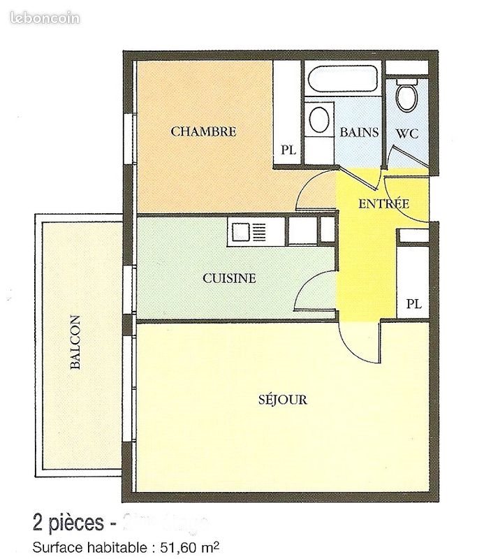 Appartement à louer, 52m², Orvault