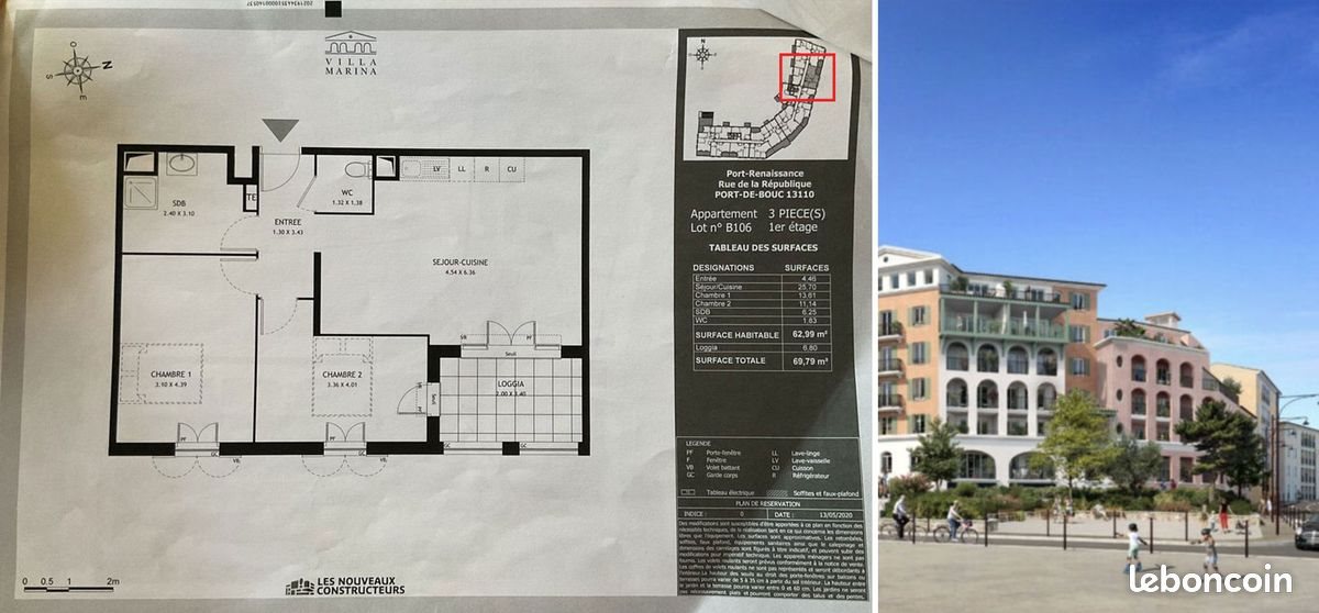 Appartement à louer, 63m², Port-de-Bouc