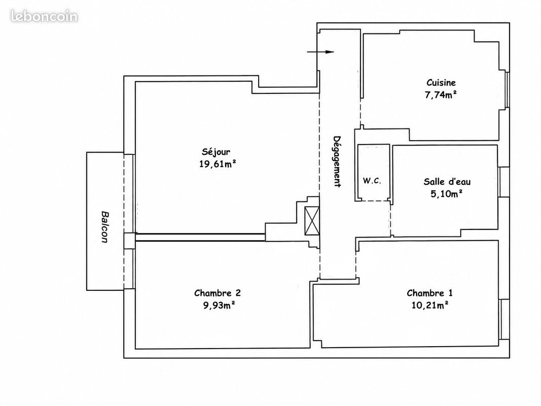 Appartement à vendre, 55m², Le Pecq