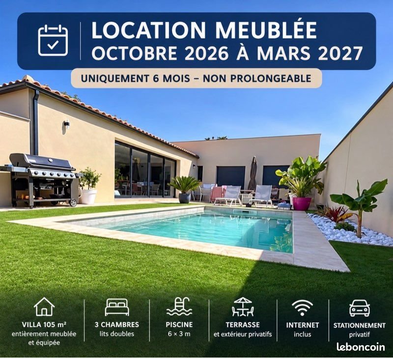 Maison à louer, 105m², Bessan
