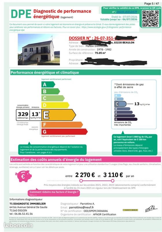 Maison à vendre, 75m², Beaulon