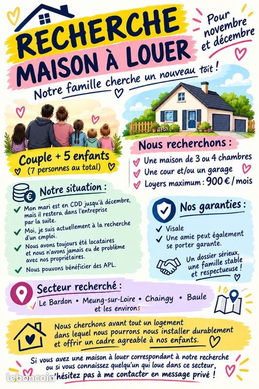Maison à louer, 100m², Le Bardon