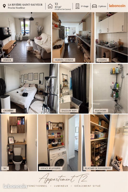Appartement à louer, 33m², La Rivière-Saint-Sauveur