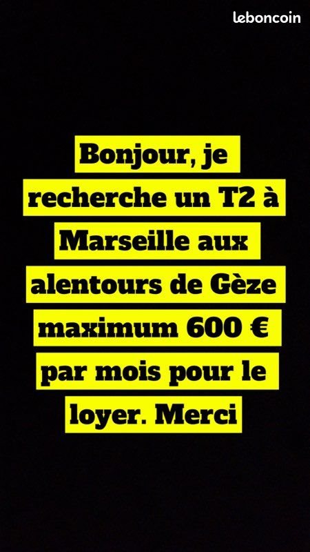 Appartement à louer, 24m², Marseille 15ème