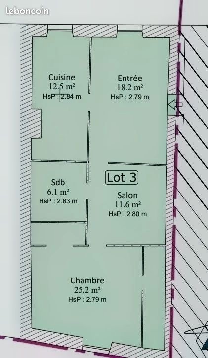 Appartement à vendre, 73m², Lons-le-Saunier