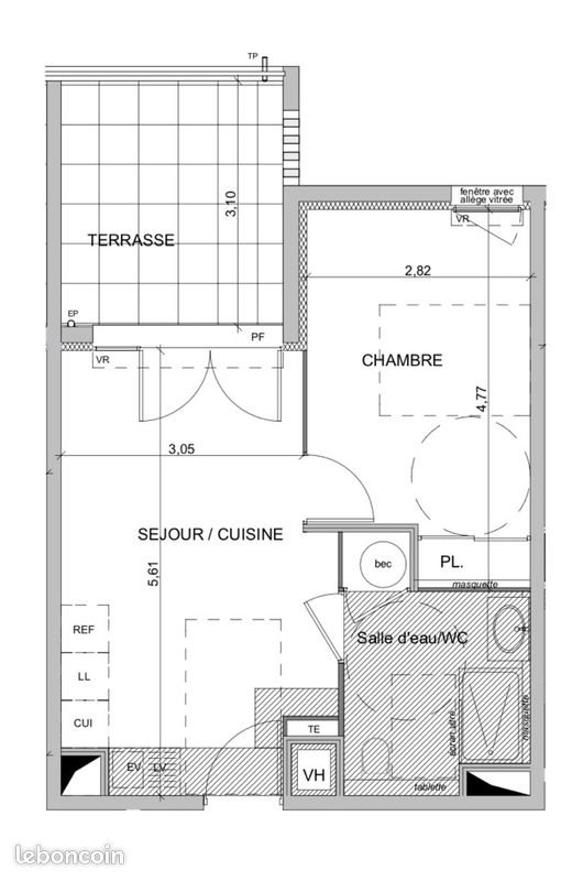Appartement à louer, 36m², Marseille 9ème