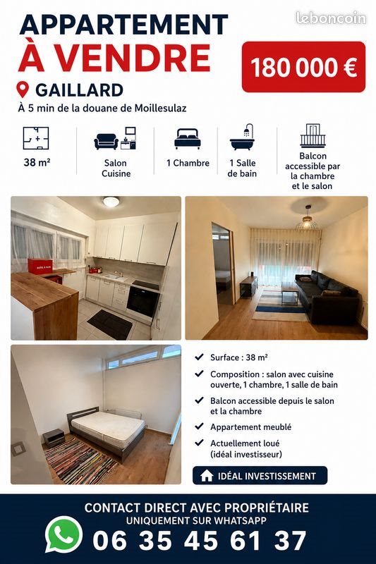 Appartement à vendre, 38m², Gaillard