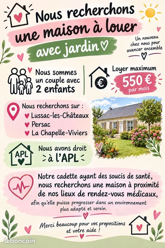 Maison à louer, 78m², Leignes-sur-Fontaine