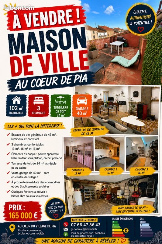 Maison à vendre, 102m², Pia