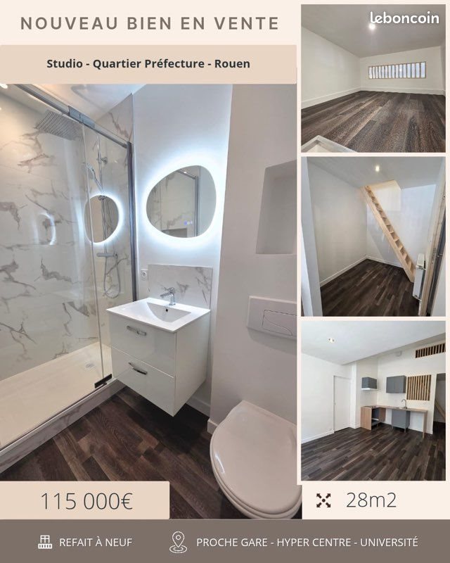 Appartement à vendre, 28m², Rouen